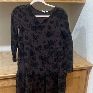 GAP Kids Black Floral Casual Dress